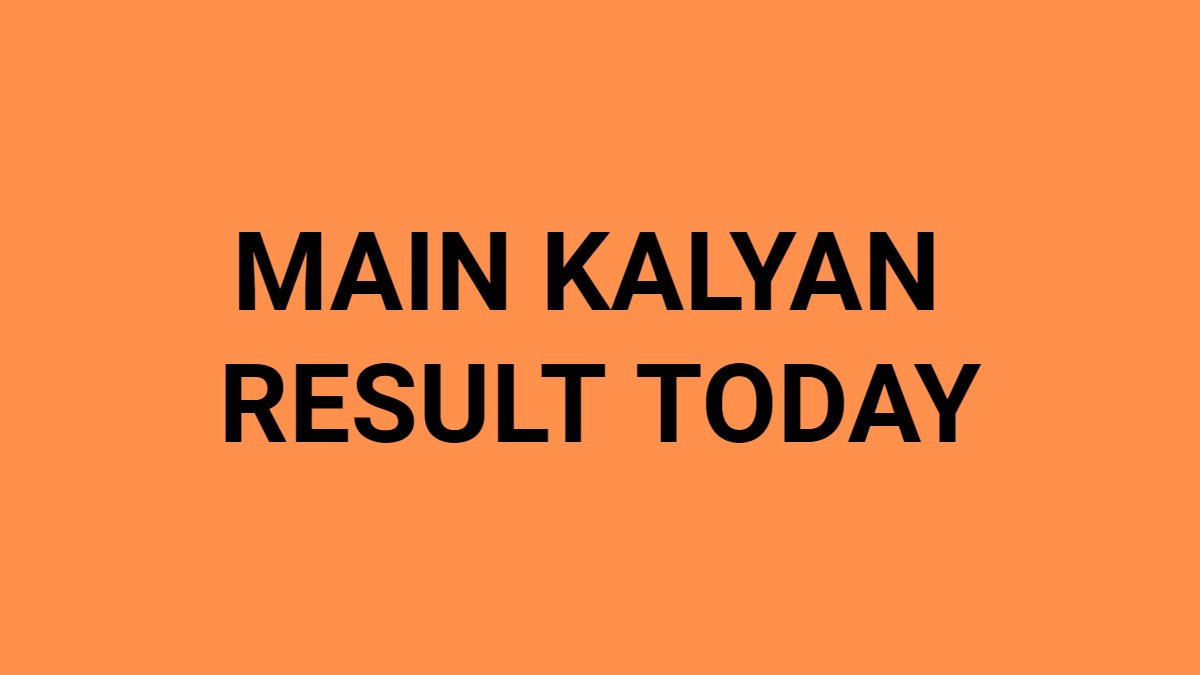 Main Kalyan Result Today Satta Matka Live Result